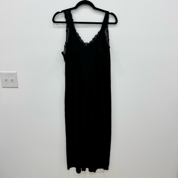 Peruvian Connection Black Nightgown with Lace and Sheer Back Detail Women's XL - Picture 3 of 6